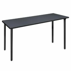 Regency Kee 72 X 24 In. Folding Training Seminar Table- Grey Top, Black Legs - Regency MTF7224GYBK