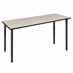 Regency Kee 72 X 24 In. Folding Training Seminar Table- Maple Top, Black Legs - Regency MTF7224PLBK