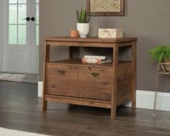 Trestle 1-Drawer Lateral File Cabinet In Vintage Oak - Sauder 428838