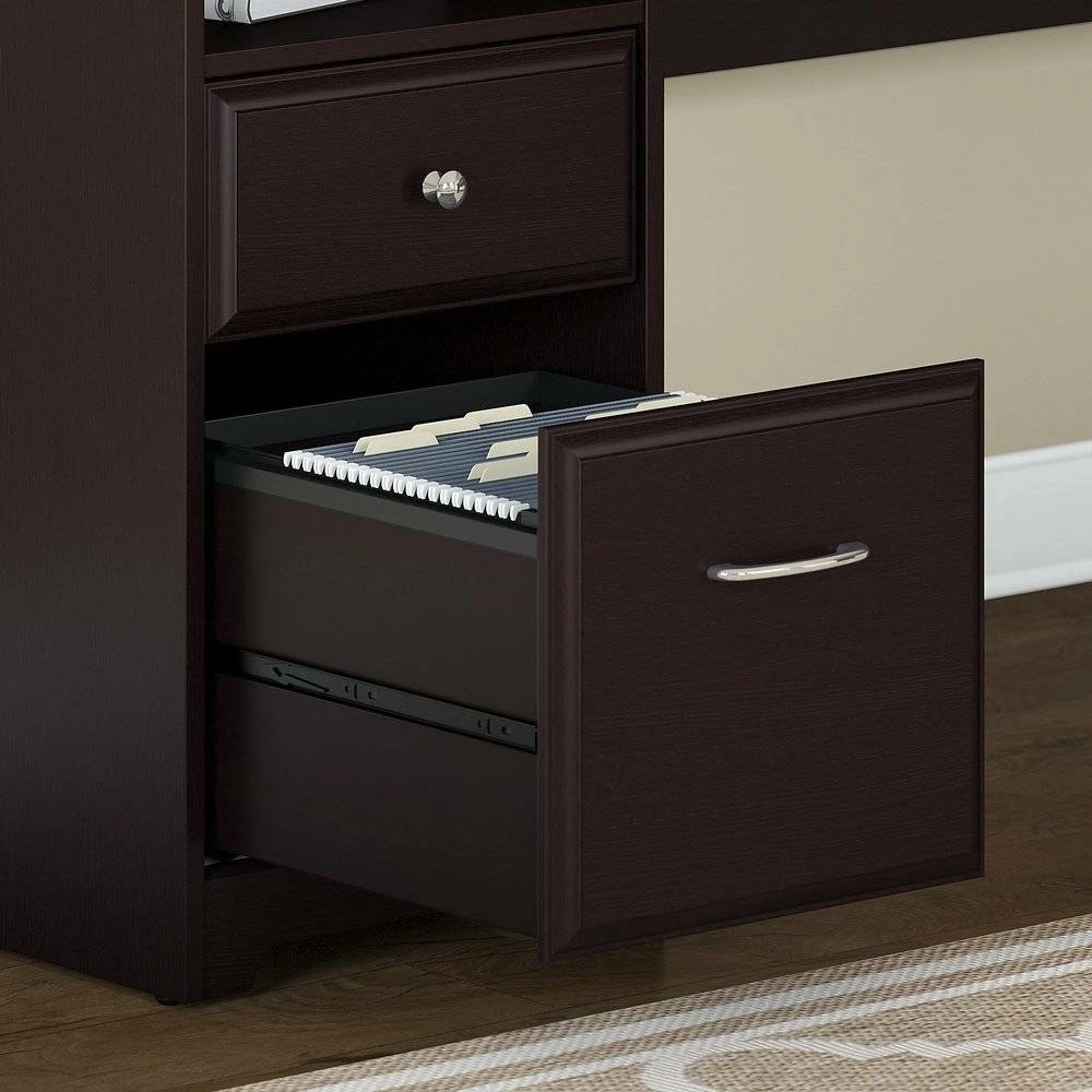 Cabot 72W Computer Desk With Hutch And Drawers In Espresso Oak - Bush Furniture CAB049EPO - Image 3