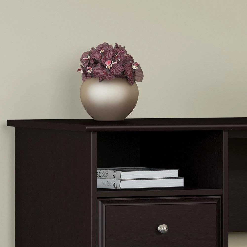 Cabot 72W Computer Desk With Hutch And Drawers In Espresso Oak - Bush Furniture CAB049EPO - Image 4