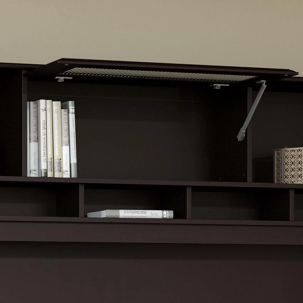 Cabot 72W Computer Desk With Hutch And Drawers In Espresso Oak - Bush Furniture CAB049EPO - Image 6