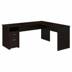 Cabot 72W L Shaped Computer Desk With Drawers In Espresso Oak - Bush Furniture CAB051EPO