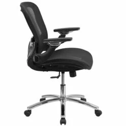 Mid-Back Black Mesh Executive Swivel Office Chair W/ Synchro-Tilt And Height Adjustable Flip-Up Arms - Flash Furniture GO-WY-87-GG