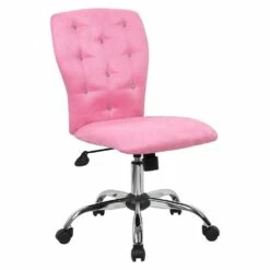 Boss Office Products B220-PK Tiffany Microfiber Chair In Pink