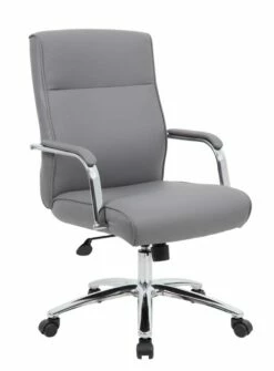 Boss Office Products B696C-GY Modern Executive Conference Chair In Grey