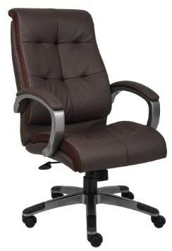 Boss Office Products B8771P-BN Double Plush High Back Executive Chair