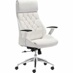 Boutique Office Chair White - Zuo Modern 205891