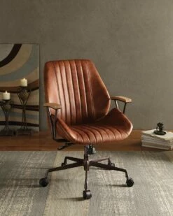 Hamilton Executive Office Chair In Cocoa Top Grain Leather - Acme Furniture 92413