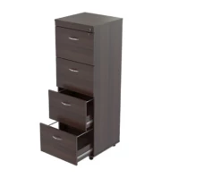 Inval America AR-4X4R Commercial Grade 4 Drawer File Cabinet In Espresso