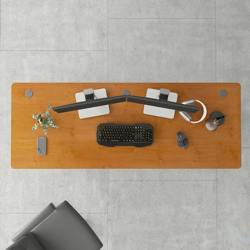 Series A 72W Desk In Natural Cherry & Slate - Bush Furniture WC57472 - Image 7