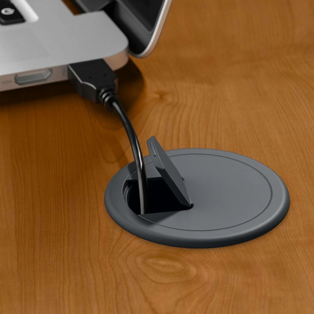 Series A 72W Desk In Natural Cherry & Slate - Bush Furniture WC57472 - Image 9